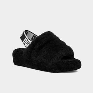 UGG Fluff Yeah Slides Black Size 11